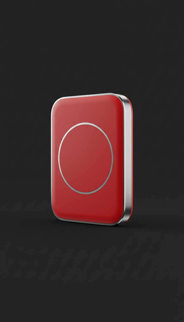 Cargador inalámbrico rojo intenso